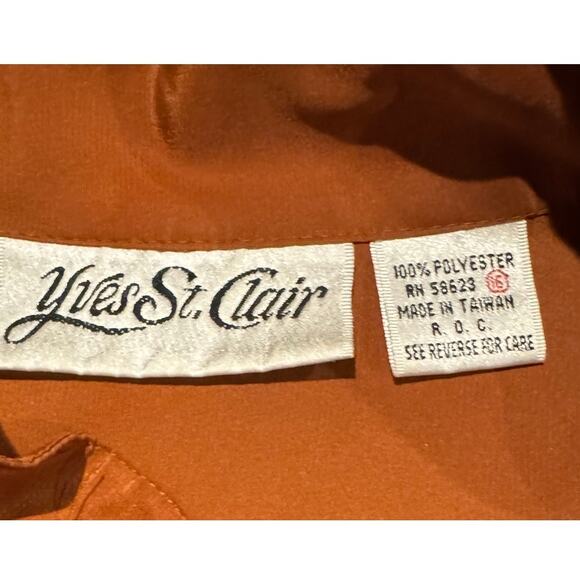 YVES ST. CLAIR Vintage 80s Blouse in Golden Brown in Size 16 - Picture 5 of 5